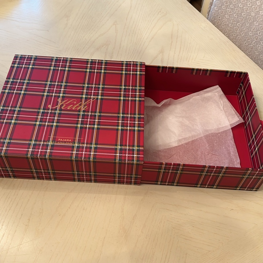 Kith Red Plaid Gift Box 12” x 11”